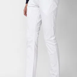 peter england Men Tapered Fit Mid Rise White Jeans image 3