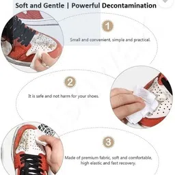 vbr Disposable Shoe Cleaning Wipes for Footwear ( 1 packs 80 pieces) Shoe Sanitizer Cleaner image 3