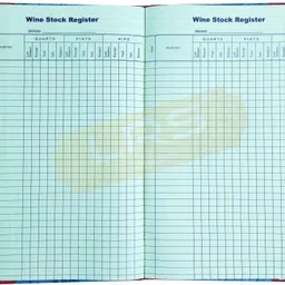 lrs Liquour / Wine Stock Register 340 Pages - 32 Entries Per Page - 34*21 cm 1-Part Liquour/ Wine Stock Register image 2