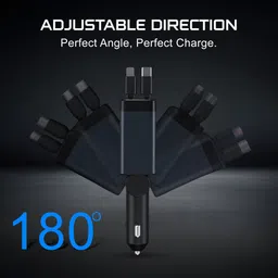 punnkfunnk 120 W Qualcomm Certified Turbo Car Charger image 4