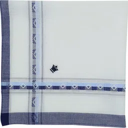 LOUIS PHILIPPE Mens Cotton Color Border ["Multicolor"] Handkerchief image 3