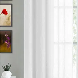homemonde 213 cm (7 ft) Cotton Transparent Door Curtain Single Curtain-picture-21