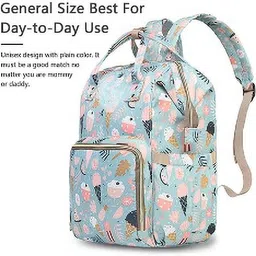 brg little champ Backpack Icecream Print - Blue Baby Diaper Bag image 2