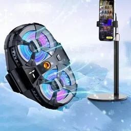 Cubonic SL07 “FrostStand Pro” 2-in-1 – 360° Adjustable Stand & Phone Cooler 2 Fan Ergonomic Cooling Pad with Adjustable Height-picture-38