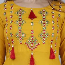 vasant apparel Women Embroidered Viscose Rayon Anarkali Kurta image 4