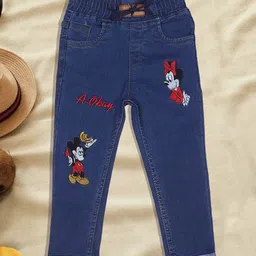 A-Okay Girls Blue Jogger High-Rise Acid Wash Jeans-picture-24
