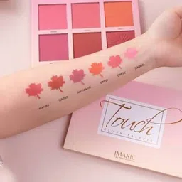SUNISA 6 Colors Cheek Touch High Quality Blush Palette - 80 g -Damsel image 3