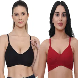 stogbull Pack of 2 Women Full Coverage Non Padded Bra-picture-28