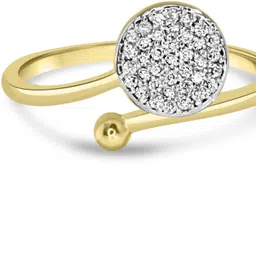 drk jewels Circle of Sparkle Ring Sterling Silver Moissanite Gold Plated Ring image 4