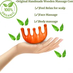 joshimmridha Natural Pure Neem wood Body massege hair comb image 3