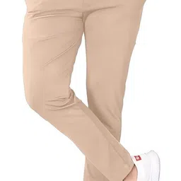 darpan textile Men Straight Fit Cream Polyester Trousers-picture-12