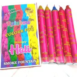 qinpin 5 Pc Gulal Holi Rainbow Bomb Colour Fog - Vibrant Safe Color Eco Friendly Gulal Holi Color Powder Pack of 5-picture-15
