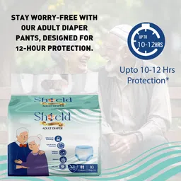 shield Premium Pant Style | Pack of 3 | Adult Diapers - XL image 2
