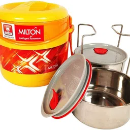 milton ECONA DELUXE 2 TIFFIN (YELLOW) 2 Containers Lunch Box-picture-28
