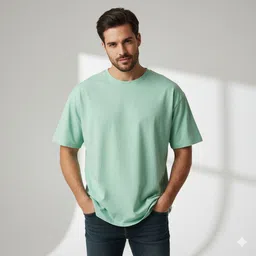 zivanta Men Solid Round Neck Cotton Blend Light Green T-Shirt-picture-44