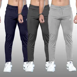 Pack of 3 Men Solid Multicolor Track Pants-image-69