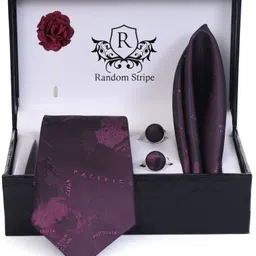 RANDOM STRIPE Alloy Cufflink & Tie Pin Set image 2