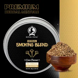 royal swag Ayurvedic Herbal Mixture 30 gram /1.0 oz (Container) Clove Flavour Smoking Cessations image 5