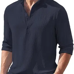 zartha Men Solid Cotton Blend Straight Kurta-picture-15