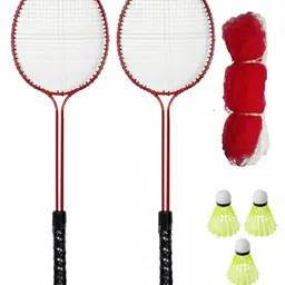 vellfire Double shaft Badminton with 3 pvc shuttles and 1 net Badminton Kit-picture-16