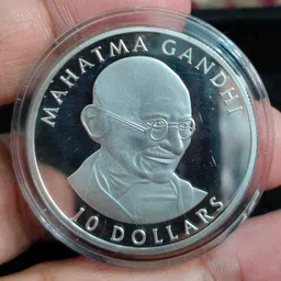 vkcoins LIBERIA 10 Dollars 2002 Mahatma Gandhi Proof with capsule Modern Coin Collection-picture-35