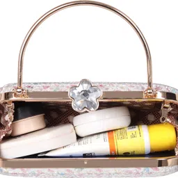 altair Party Tan, Silver Clutch image 5