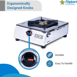 flipkart smartbuy Classic Compact Single Burner Stainless Steel Manual Gas Stove image 4