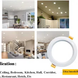 mnlight 10 watt Rezar Down Light white pack of 2 Recessed Ceiling Light Ceiling Lamp image 3