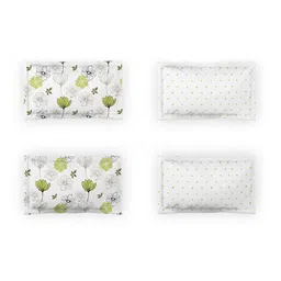 DDecor Green & White Floral 144 TC Pure Cotton King 2 Bedsheet With 4 Pillow Covers image 5