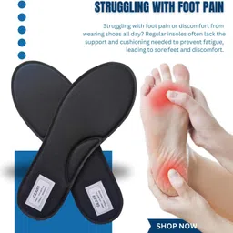 gejuff Arch Support Memory Foam Insoles For Shoes Insole T Flat Foot size-6 Foot Support image 4