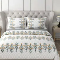 HOME PLUS STUDIOS Raymond Rich Dream Grey Floral Cotton160TC King Bedsheet Set-2.74mx2.74m-picture-29