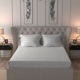 MYTRIDENT Nectarsoft Grey Printed Pure Cotton 300TC King Bedsheet Sets - 2.74 m x 2.74 m-picture-47