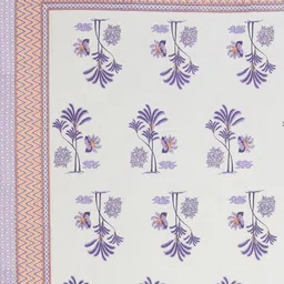 Wayne Martin Navy Blue Floral 330 TC King Bedsheet with 2 Pillow Covers-image-76