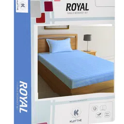 KLOTTHE Printed 300TC Single Bedsheet & 1 Pillow Cover image 3