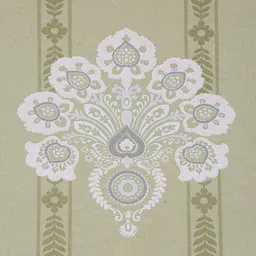 KLOTTHE Green & White Floral Printed 400 TC Pure Cotton Fitted Double Bedsheet Set image 4