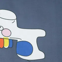 KLOTTHE Blue & White Graphic 210 TC King Bedsheet with 2 Pillow Covers image 4