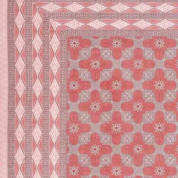 Wayne Martin Red Floral 330 TC King Bedsheet with 2 Pillow Covers image 2