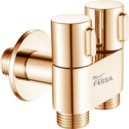 fossa 2 in 1 Angle Cock with Flange Brass Chrome Finish for Bathroom Wash Basin ,Toilet (Rose Gold) Angle Cock Faucet-picture-10