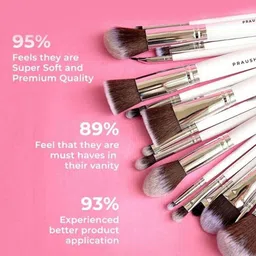 Praush Formerly Plume 23- Pcs Professional Makeup Brush Set with Roll On Bag image 4