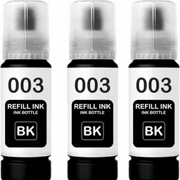 Gedi 003 Black Refill Ink for L3110,L3150,L3250,L3252,L3115,L3116 Printer 3PC Black Ink Bottle image 1