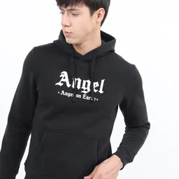 ketch Men Full Sleeve Printed Hooded Sweatshirt image 2