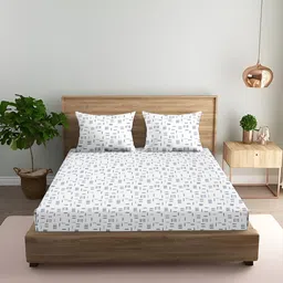soft-on Polycotton King Flat 180 TC Geometric Bedsheet-picture-22