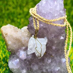 cfj Top Quality Wire Wrap Double Point Apophyllite Pendant Natural Healing Amethyst Crystal Stone Pendant image 3