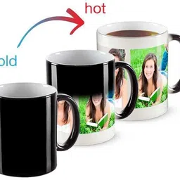 inkfuse Custom Magic Photo | Surprise Gift Cup for Tea/Coffee (Black to Photo) Ceramic Coffee Mug image 3