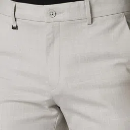 van heusen Men Slim Fit Grey Polyester Trousers image 5