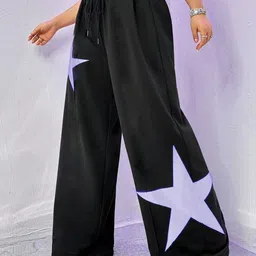 lugrantha Women Printed Black Track Pants image 2