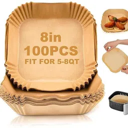 sbvaluemart 00 Pcs 8 Inch Air Fryer Paper Liners – Non-Stick, Oil-Proof, Eco-Friendly Air Fryer-picture-16