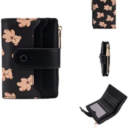 Women Casual Black Genuine Leather Wallet-image-27