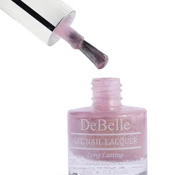 debelle High Gloss Premium Quality Long Lasting Nail Polish Delicate Doris(Light Baby Pink with Gold) image 3