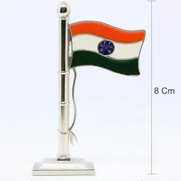 printwazir Tricolor Flag Bharat Decorative Showpiece - 8 cm image 2